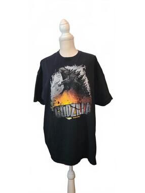 Godzilla Graphic Black Cotton T-Shirt XXL